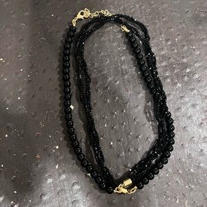 Talbots Black Beaded Necklace
